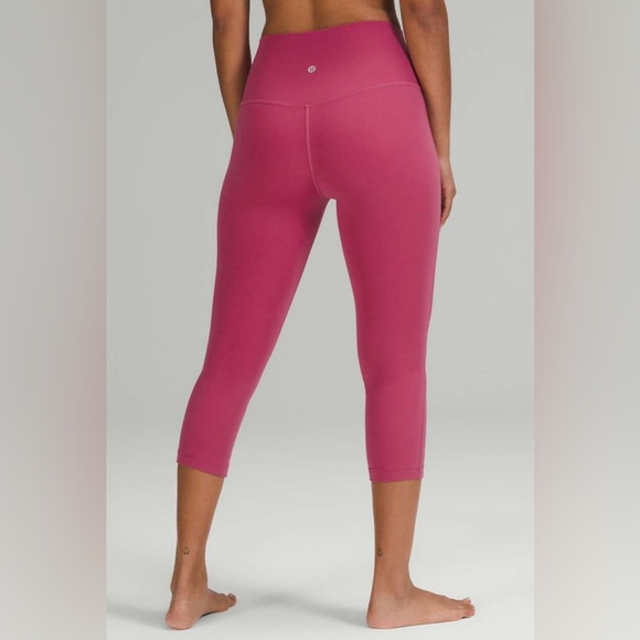 lululemon athletica Pants - Lululemon Align High Rise Crop 21” Pink Lychee Size 8